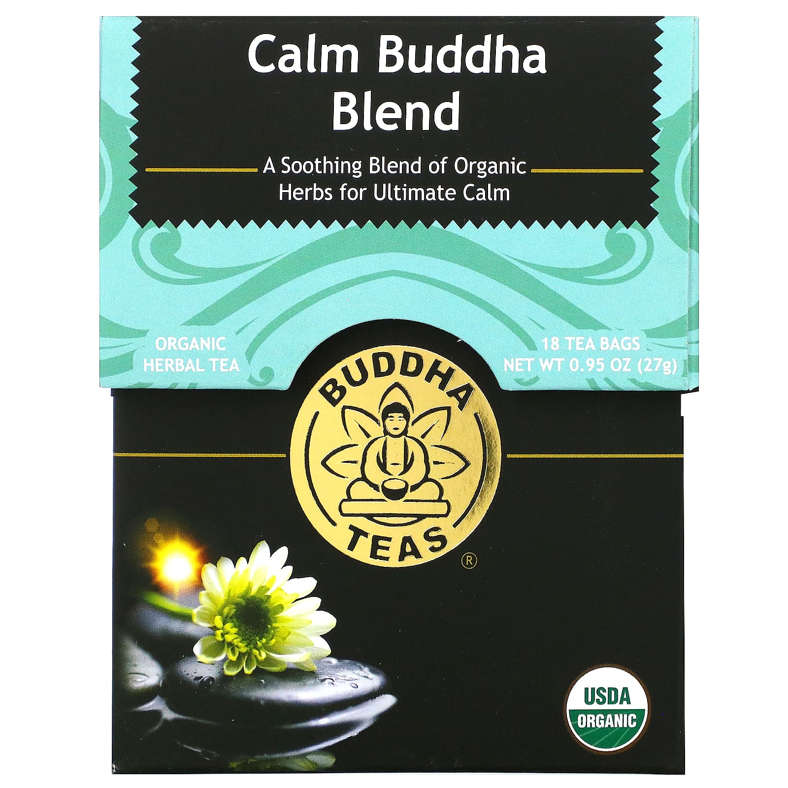 Buddha Teas, Calm Buddha Blend, 18 Tea Bags UPC 819005011528 | Hilife Vitamins