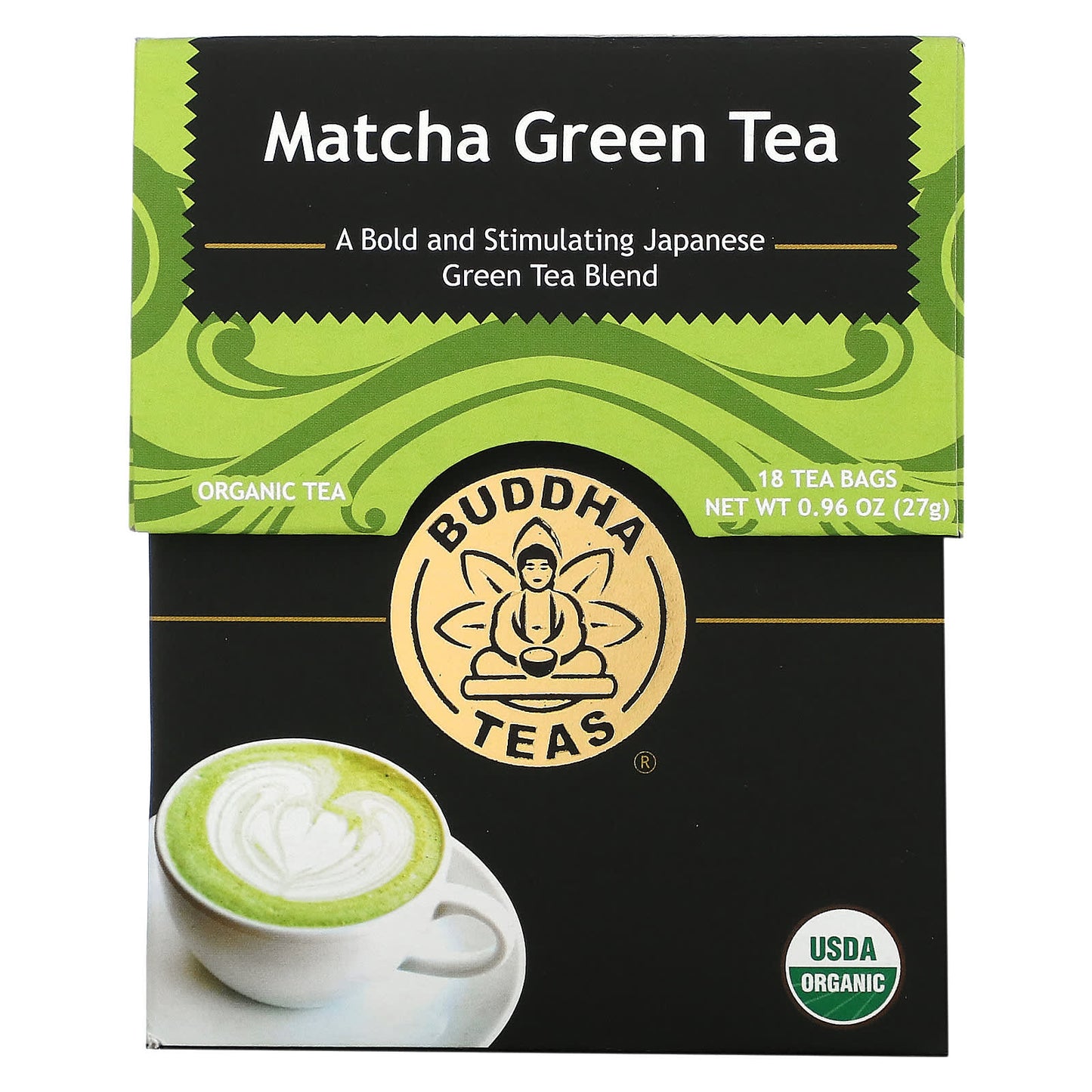 Buddha Teas, Matcha Green Tea, 18 Bags UPC 819005011610 | Hilife Vitamins