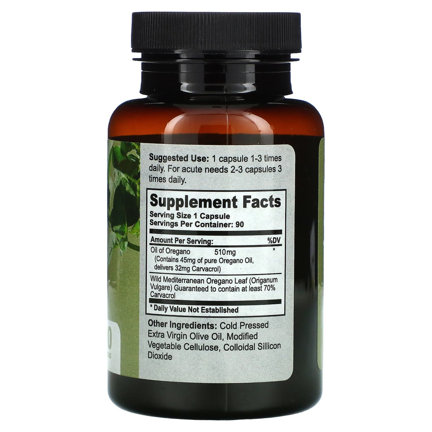 California Natural, Wild Oregano Oil 510mg, 90 Capsules UPC 011821740907 | Hilife Vitamins