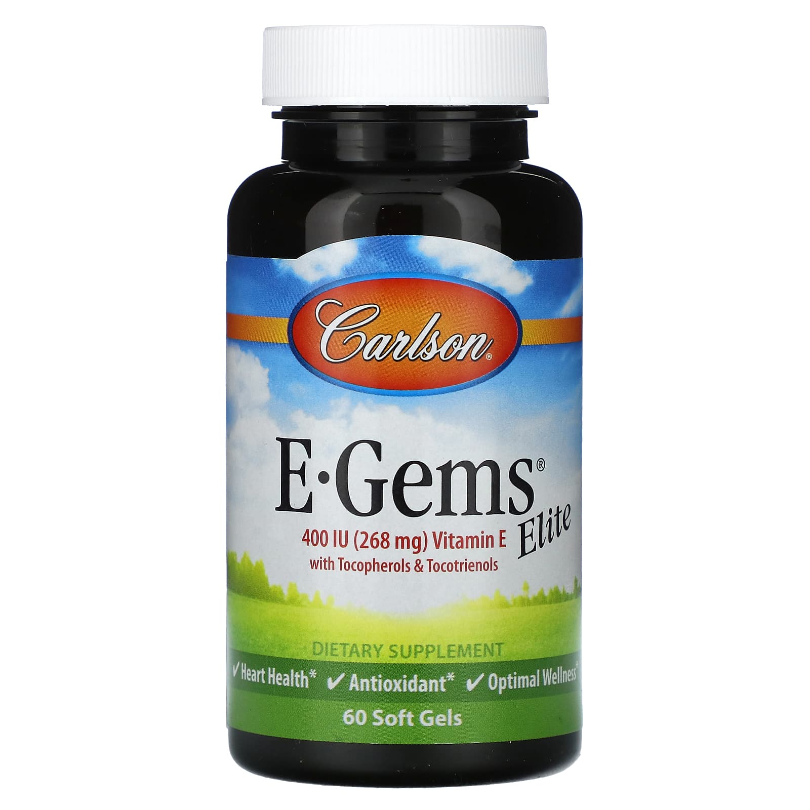 Carlson Labs, E-Gems Elite, 60 Softgels UPC 088395007705 | HiLife Vitamins
