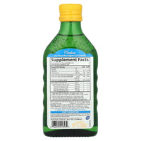 Carlson Labs, Kid's, Norwegian Cod Liver Oil, Natural Lemon, 8.4 fl oz (250 ml) UPC 088395013539 | Hilife Vitamins