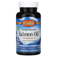 Carlson Labs, Norw Salmon Oil, 50 Softgels UPC 088395015021 | HiLife Vitamins