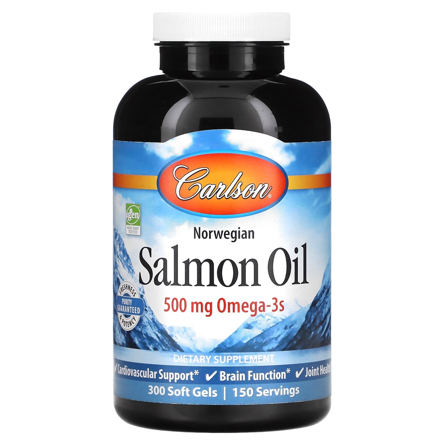 Carlson Labs, Norw Salmon Oil, 300 Softgels UPC 088395015052 | HiLife Vitamins