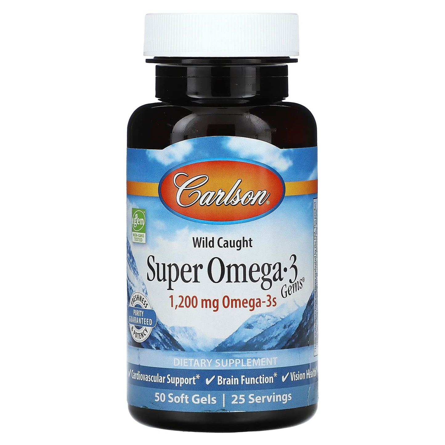 Carlson Labs, Super Omega-3, 50 Softgels UPC 088395015205 | HiLife Vitamins