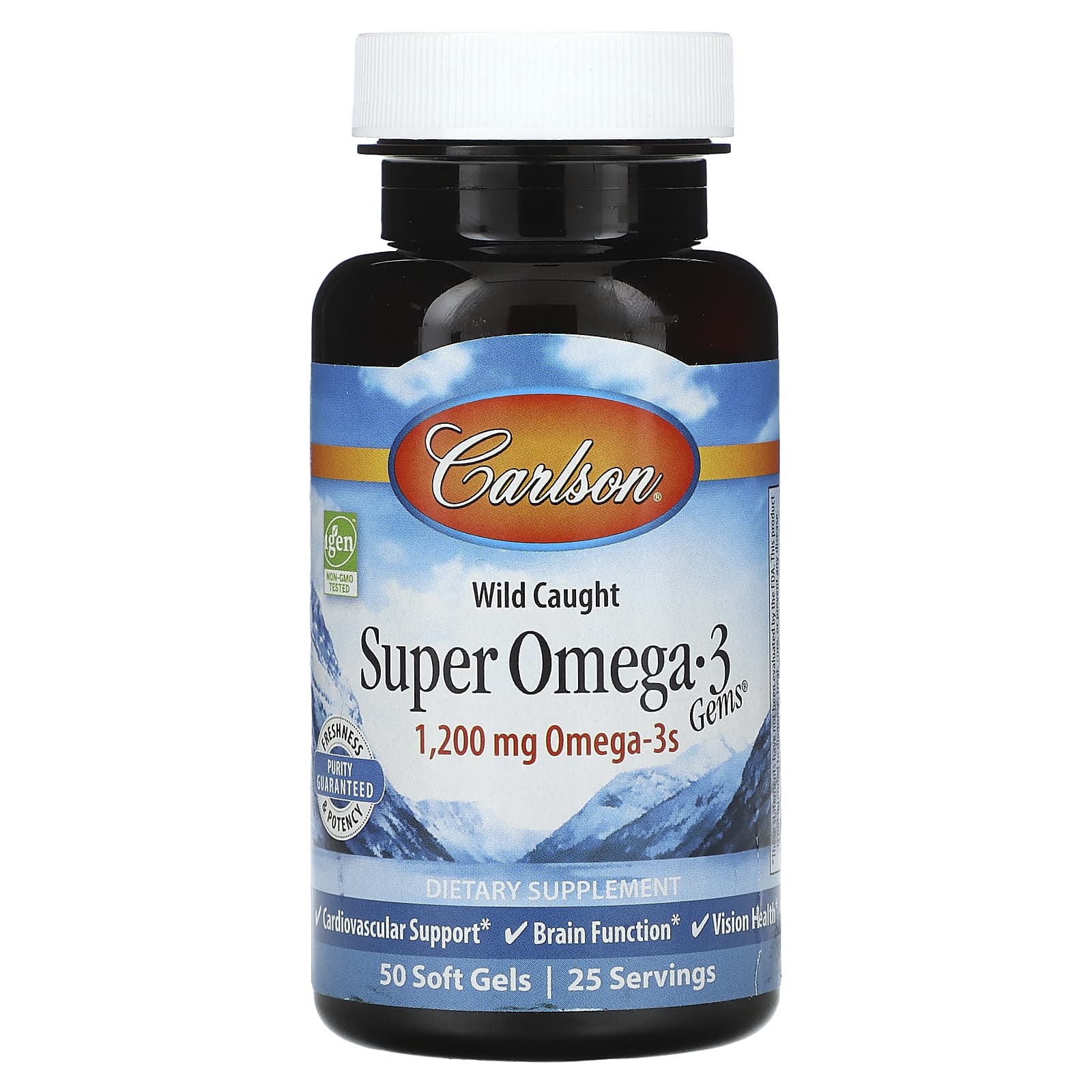 Carlson Labs, Super Omega-3, 50 Softgels UPC 088395015205 | HiLife Vitamins