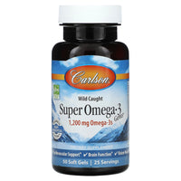 Carlson Labs, Super Omega-3, 50 Softgels UPC 088395015205 | HiLife Vitamins