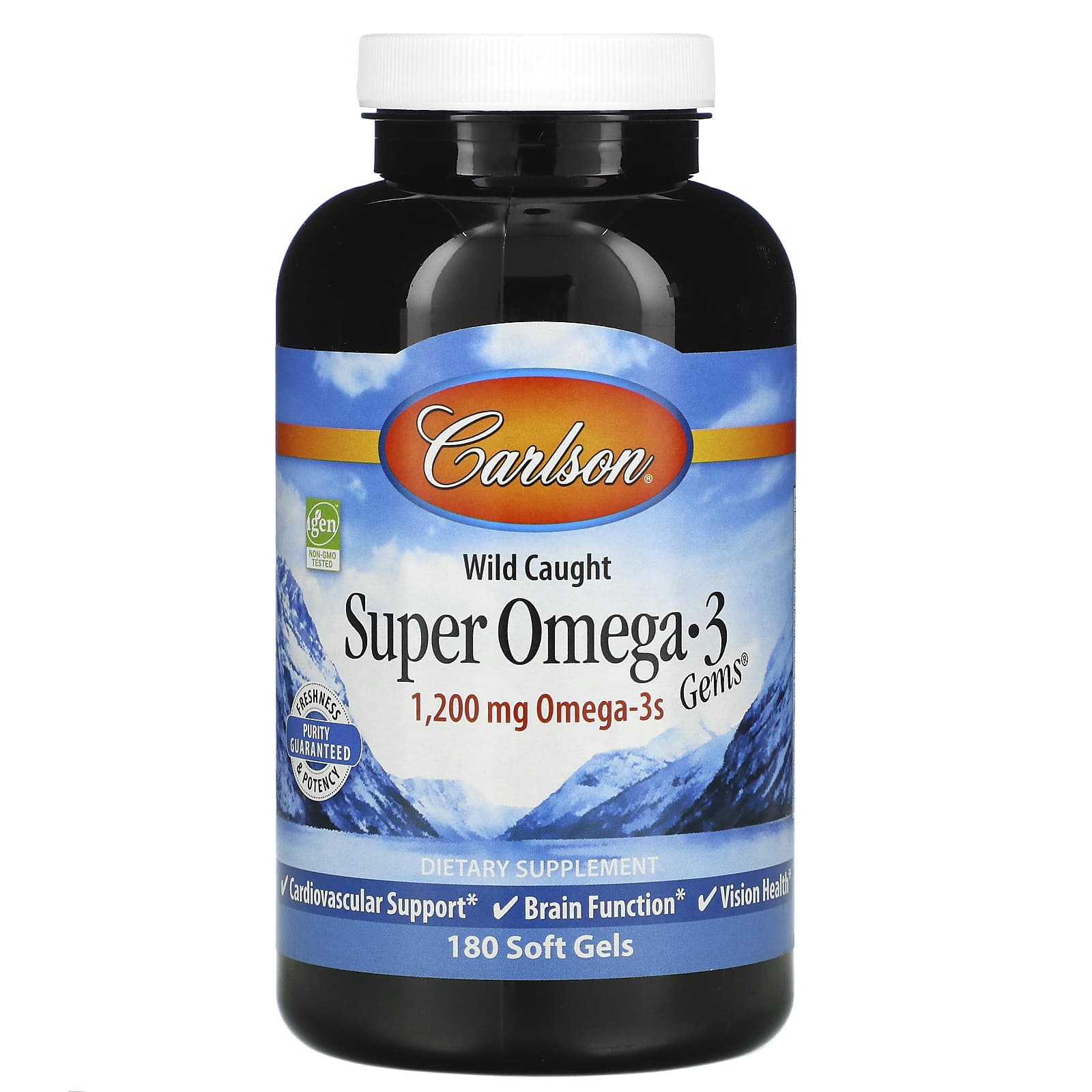 Carlson Labs, Super Omega-3 Gems, 180 Softgels UPC 088395015267 | HiLife Vitamins