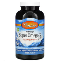 Carlson Labs, Super Omega-3 Gems, 180 Softgels UPC 088395015267 | HiLife Vitamins