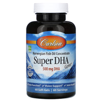 Carlson Labs, Super DHA, 60 Softgels UPC 088395015502 | HiLife Vitamins