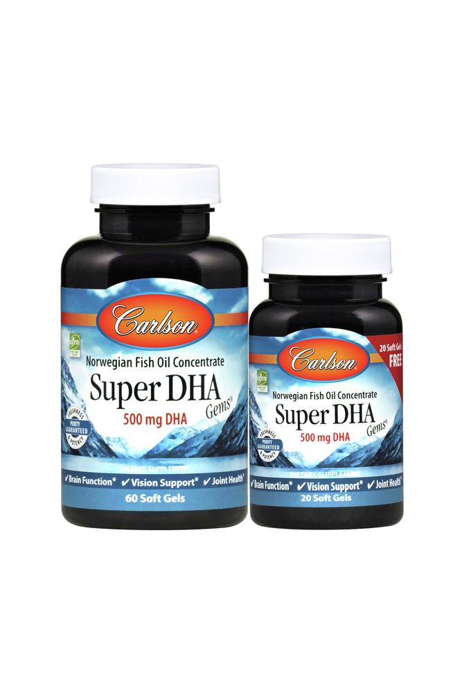 Carlson Labs, Super DHA, 80 Unit UPC 088395015540 | HiLife Vitamins