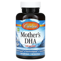 Carlson Labs, Mother's DHA 60, 1 Softgels - 088395015601 | Hilife Vitamins