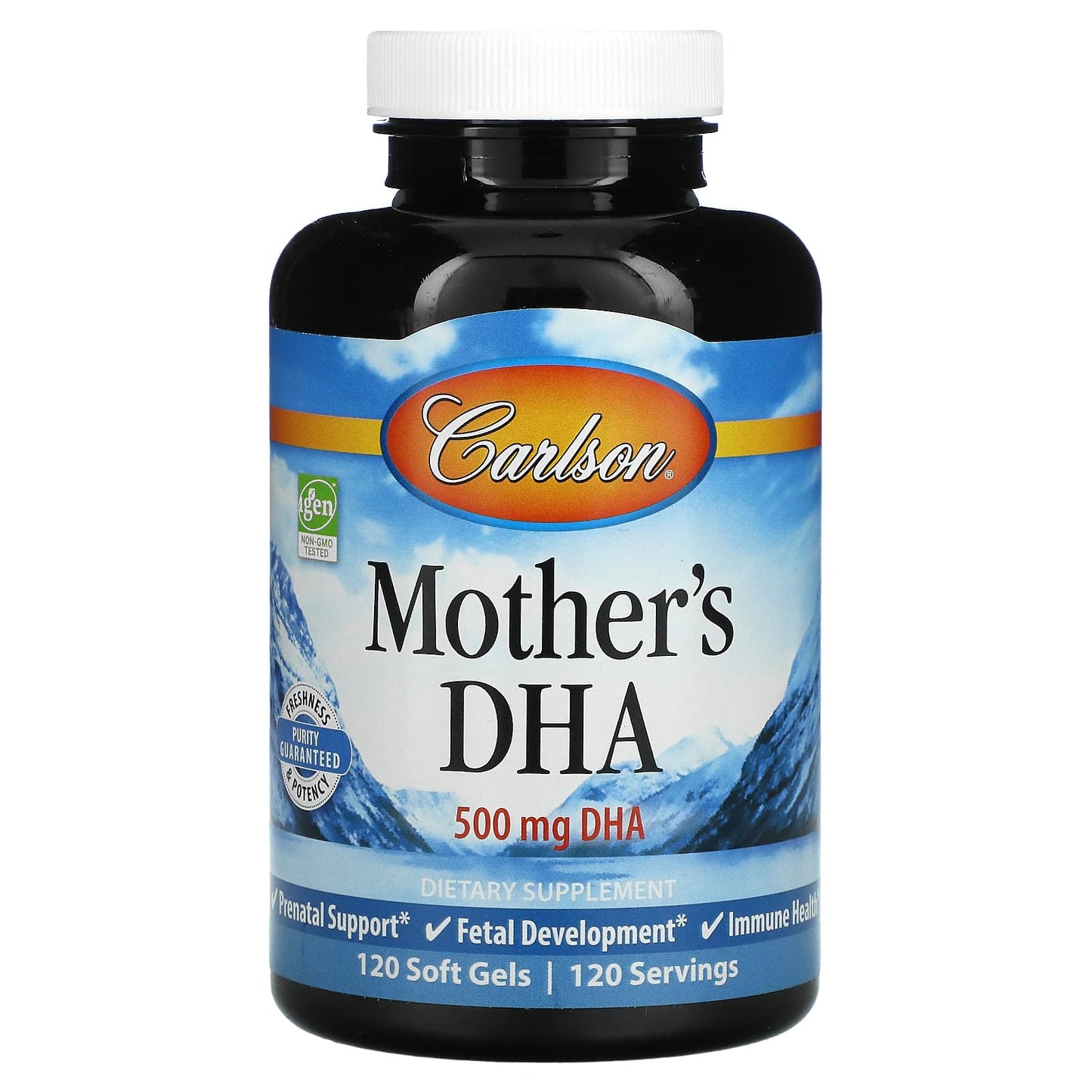 Carlson Labs, Mother's DHA, 120 Softgels UPC 088395015618 | HiLife Vitamins