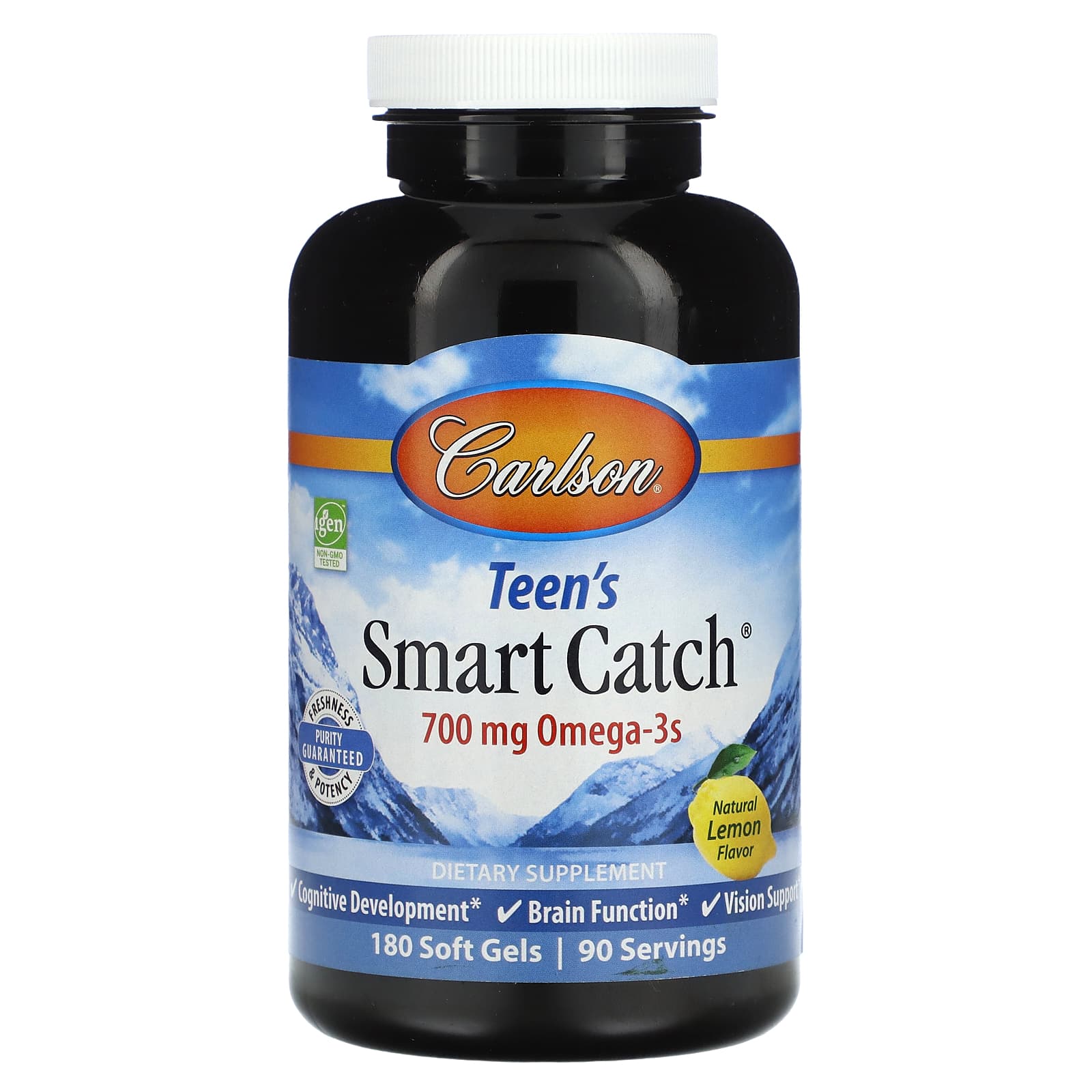 Carlson Labs, SMART CATCH FISH OIL, 180 Softgels UPC 088395016127 | HiLife Vitamins