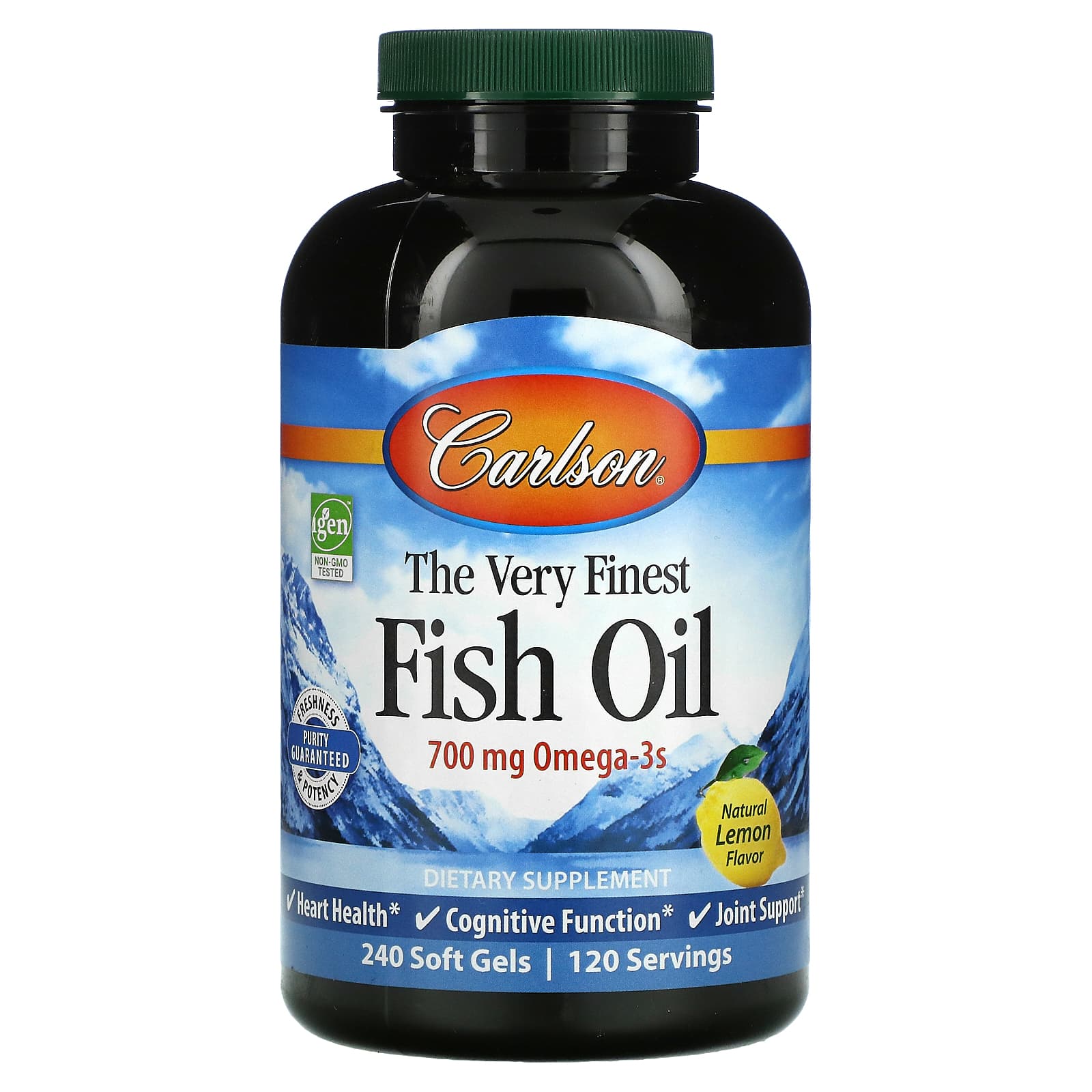 Carlson Labs, VFFO Lemon, 240 Softgels UPC 088395016325 | HiLife Vitamins