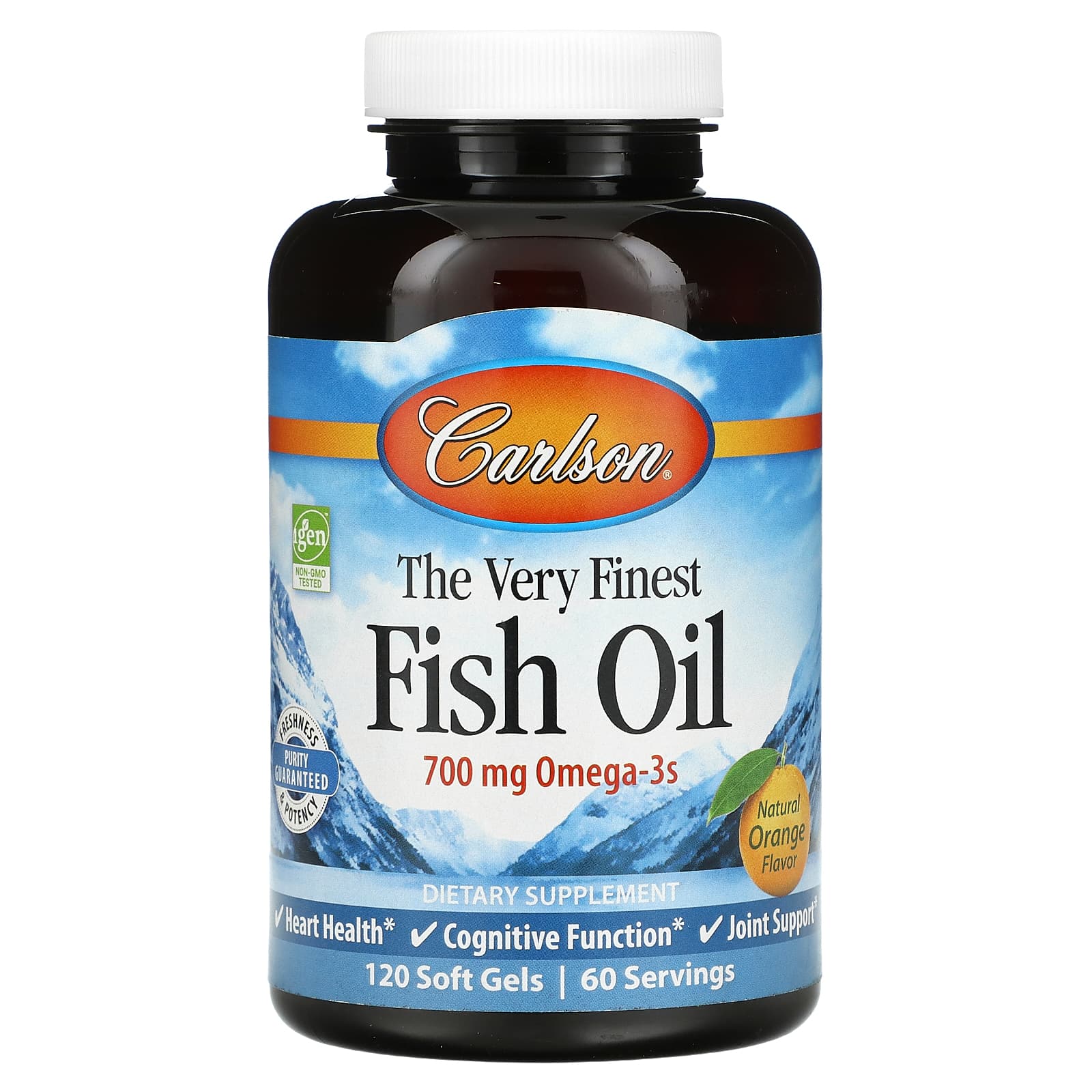 Carlson Labs, Very Finest Norwegian Fish Oil, 120 Softgels - 088395016417 | Hilife Vitamins