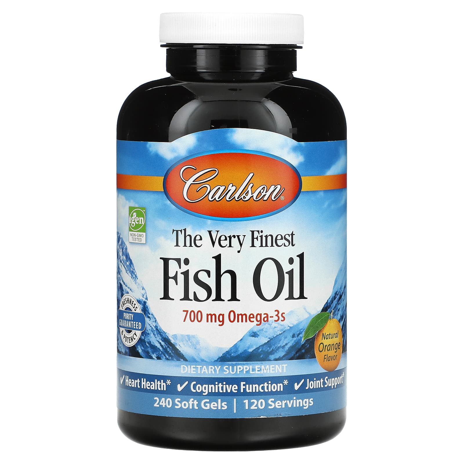 Carlson Labs, Very Finest Norwegian Fish Oil, 240 Softgels UPC 088395016424 | HiLife Vitamins