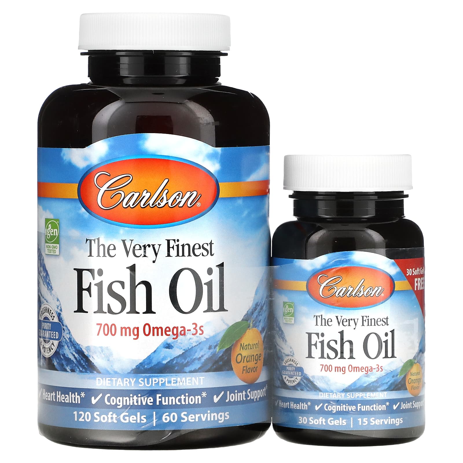 Carlson Labs, The Very Finest Fish Oil, Natural Orange, 150 Softgels UPC 088395016448 | HiLife Vitamins