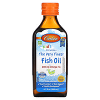 Carlson Labs, Kids Finest Fish Oil Orange, 200 ml UPC 088395016530 | HiLife Vitamins