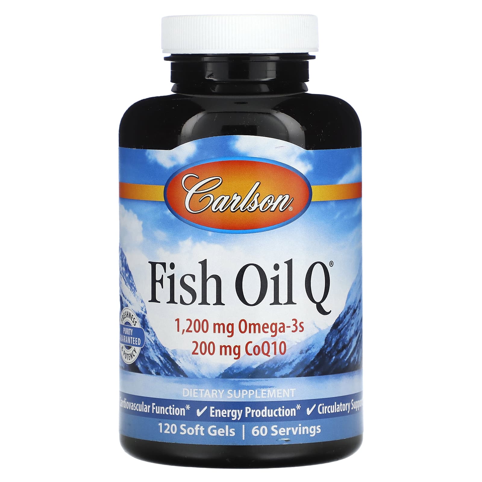 Carlson Labs, Fish Oil Q 100 Mg 60, 120 Softgels UPC 088395016769 | HiLife Vitamins