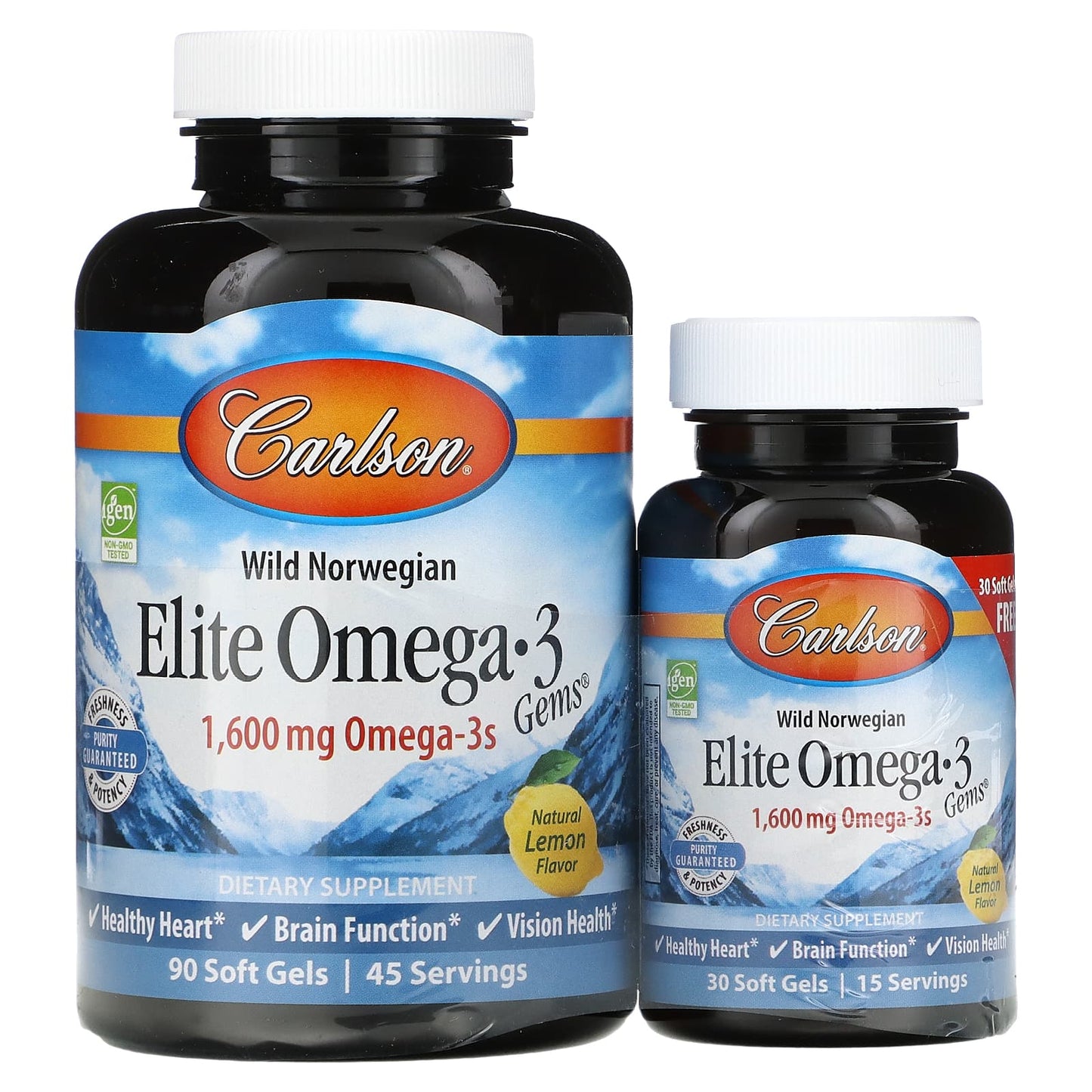 Carlson Labs, Elite Omega-3 Gems, 120 Softgels UPC 088395017148 | HiLife Vitamins