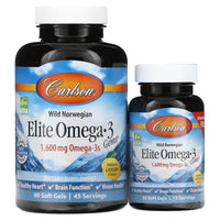 Carlson Labs, Elite Omega-3 Gems, 120 Softgels UPC 088395017148 | HiLife Vitamins