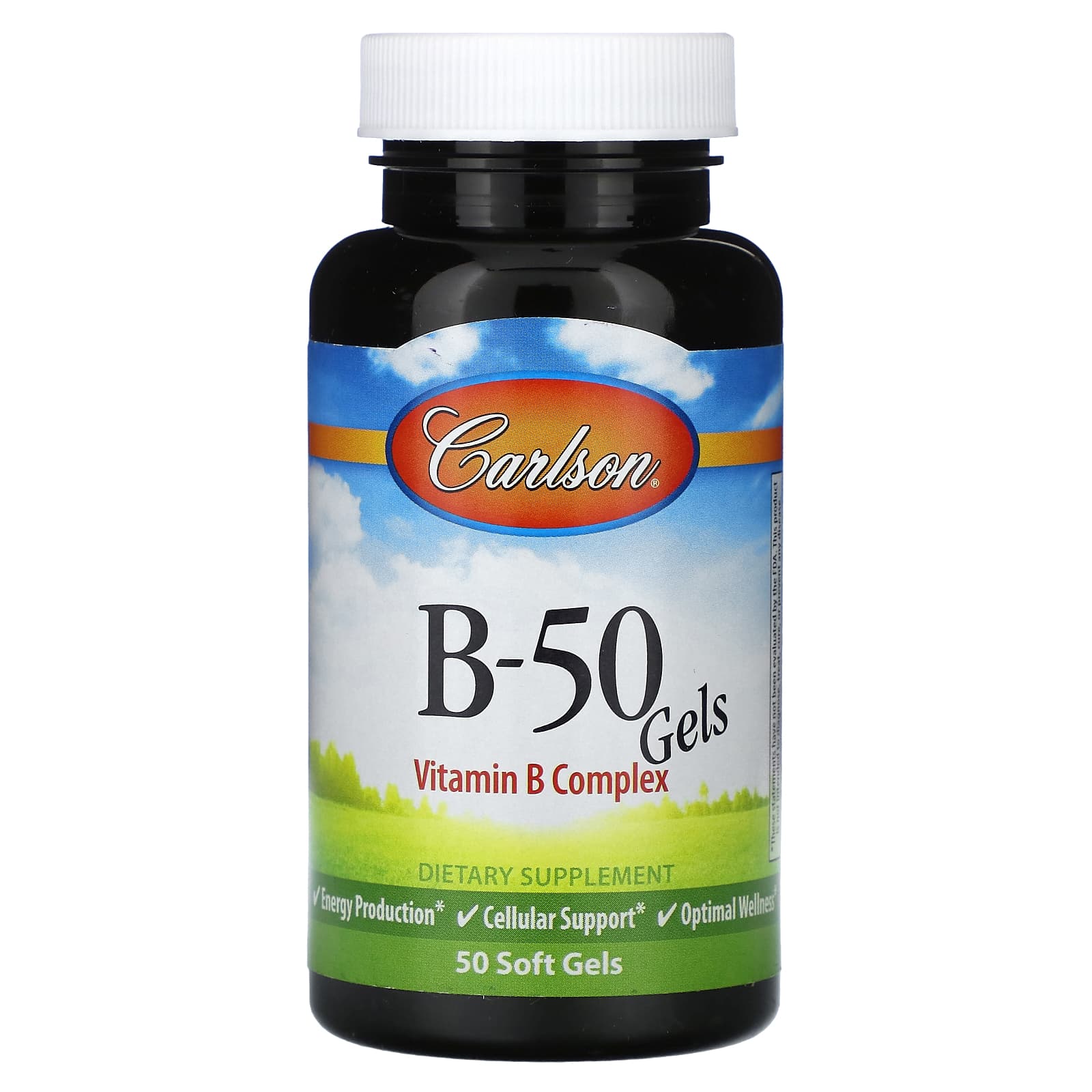 Carlson Labs, B-50 Gel, 50 Softgels UPC 088395020605 | HiLife Vitamins