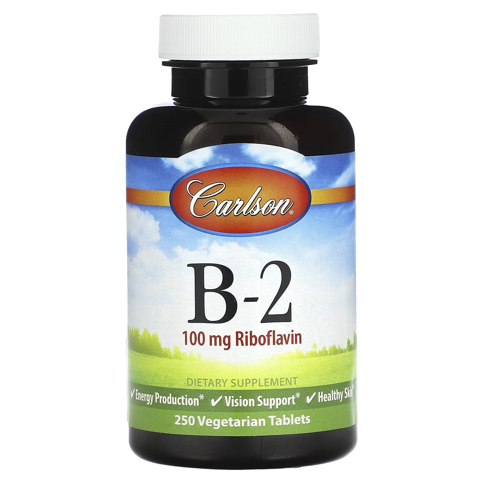 Carlson Labs, Vitamin B-2 100mg, 250 Tablets - 088395022128 | Hilife Vitamins