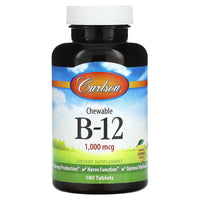 Carlson Labs, B-12 1000 Mcg, 180 Tablets UPC 088395024320 | HiLife Vitamins