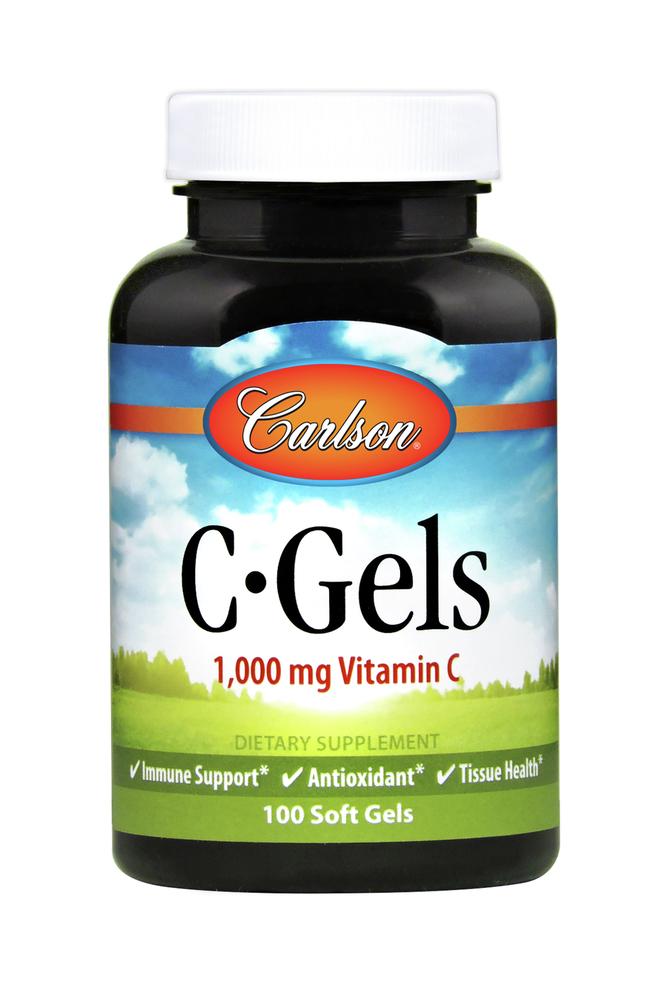 Carlson Labs, C-Gel 1000mg, 100 Softgels UPC 088395030017 | HiLife Vitamins