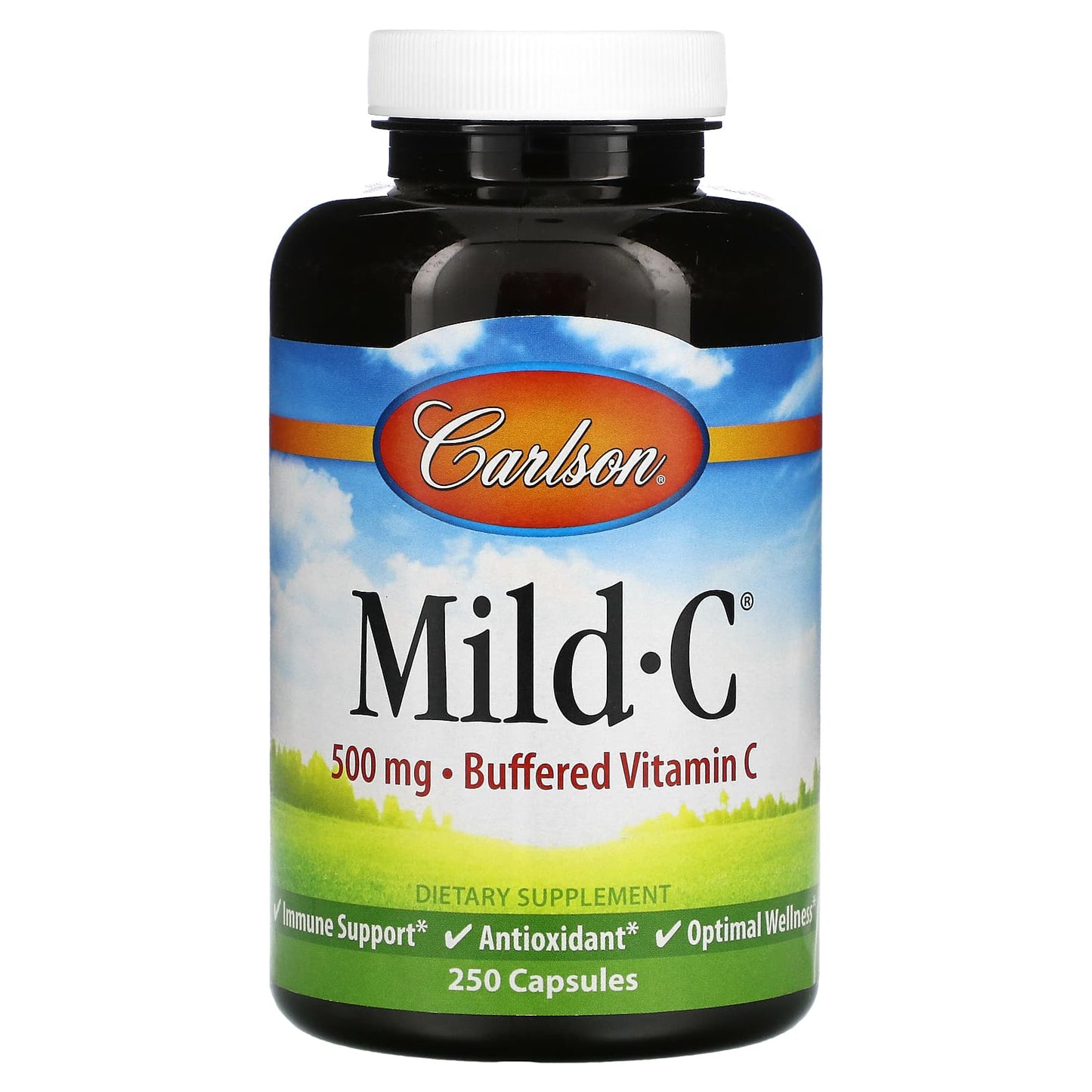 Carlson Labs, Mild-C 500 mg, 250 Capsules UPC 088395030628 | HiLife Vitamins