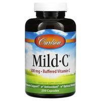 Carlson Labs, Mild-C 500 mg, 250 Capsules UPC 088395030628 | HiLife Vitamins
