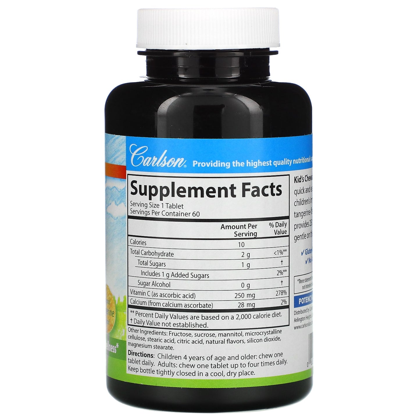 Carlson Labs, Scooter Rabbit C 250mg, 60 Chewables UPC 088395031007 | HiLife Vitamins