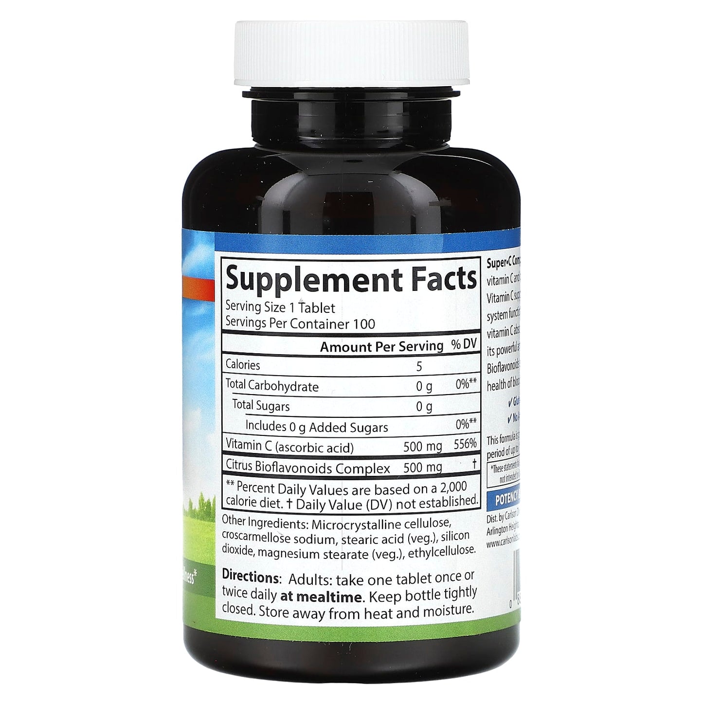 Carlson Labs, Super-C-Complex, 100 Tablets UPC 088395032516 | HiLife Vitamins