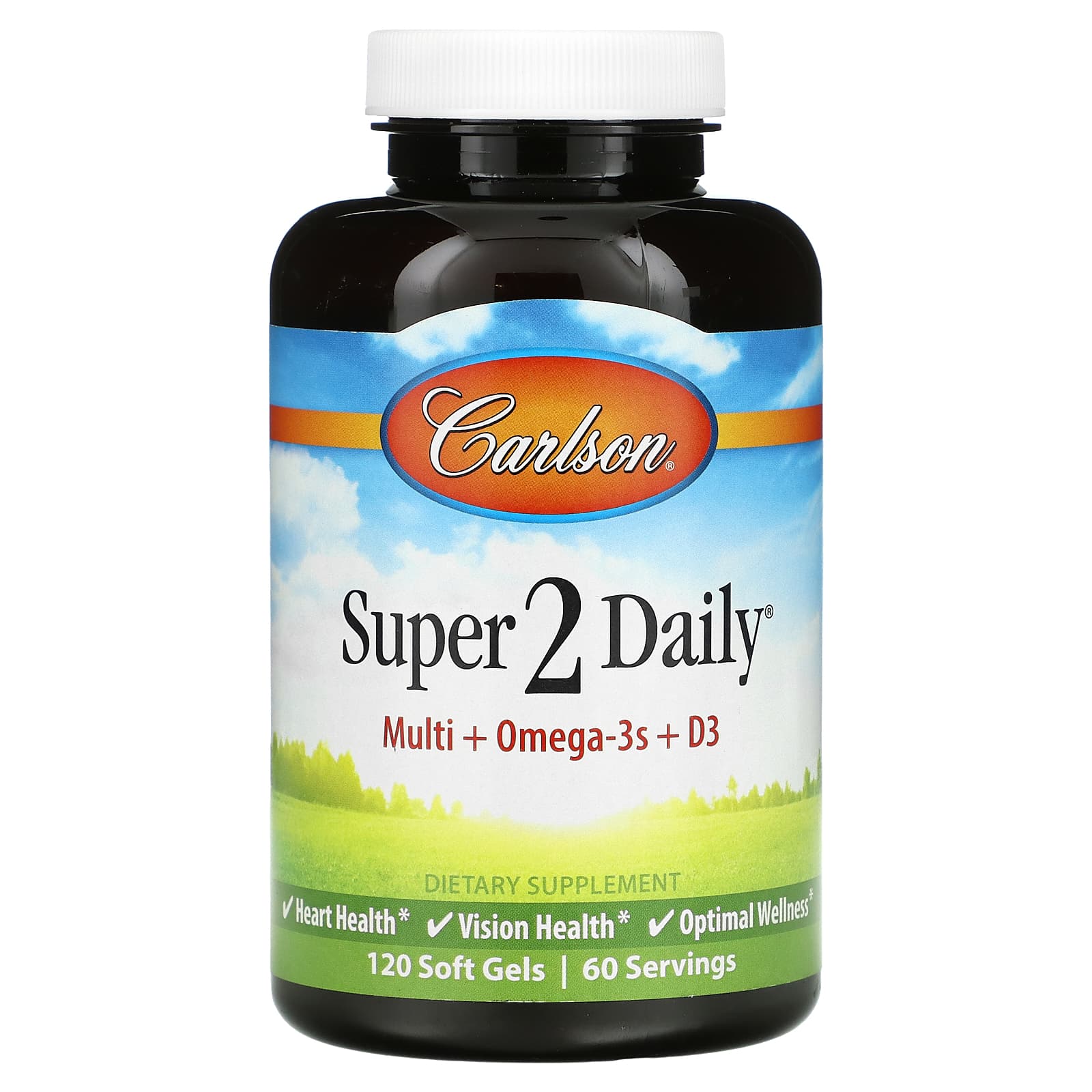 Carlson Labs, Super 2 Daily, 120 Softgels UPC 088395040511 | HiLife Vitamins