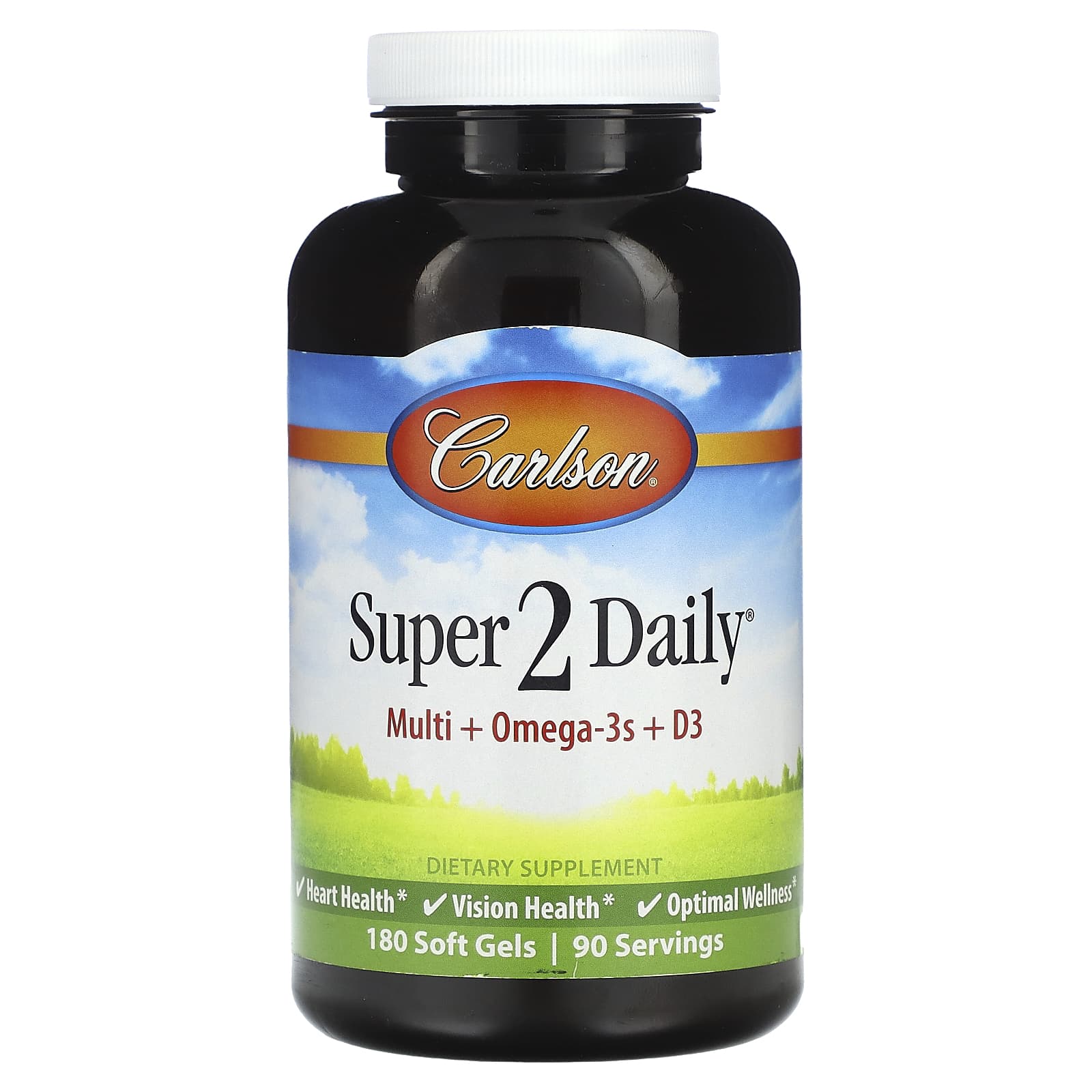Carlson Labs, Super 2 Daily, 180 Softgels UPC 088395040528 | HiLife Vitamins