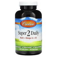 Carlson Labs, Super 2 Daily, 180 Softgels UPC 088395040528 | HiLife Vitamins