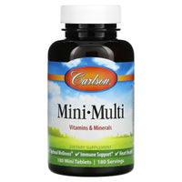 Carlson Labs, Mini-Multi, 180 Tablets UPC 088395041327 | HiLife Vitamins
