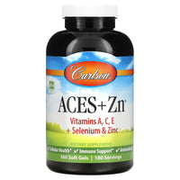 Carlson Labs, ACES + Zn, 360 Softgels UPC 088395044243 | HiLife Vitamins