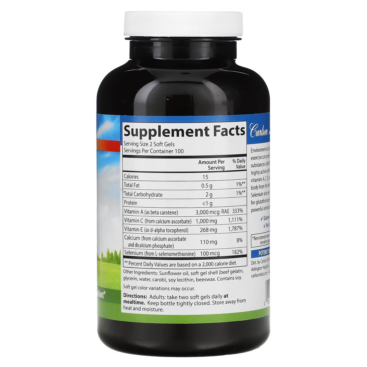 Carlson Labs, Aces, 200 Softgels UPC 088395044328 | HiLife Vitamins