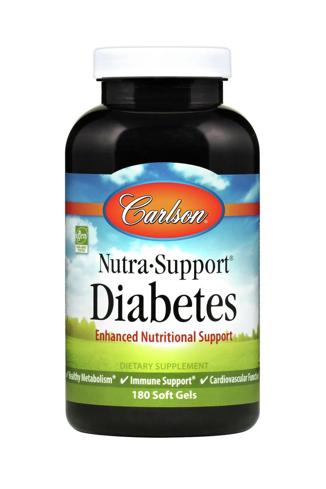 Carlson Labs, Nutra-Support Diabetes-discontinued., 180 Softgels - 088395045721 | Hilife Vitamins