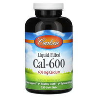 Carlson Labs, Liq Cal-600, 250 Softgels UPC 088395051524 | HiLife Vitamins