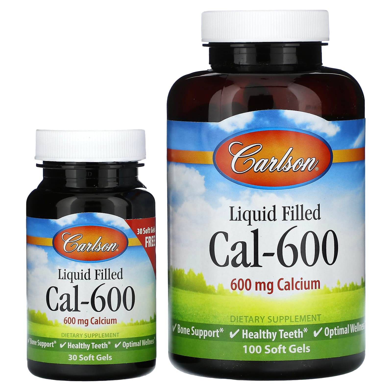 Carlson Labs, Liq Cal-600, 130 Softgels UPC 088395051548 | HiLife Vitamins