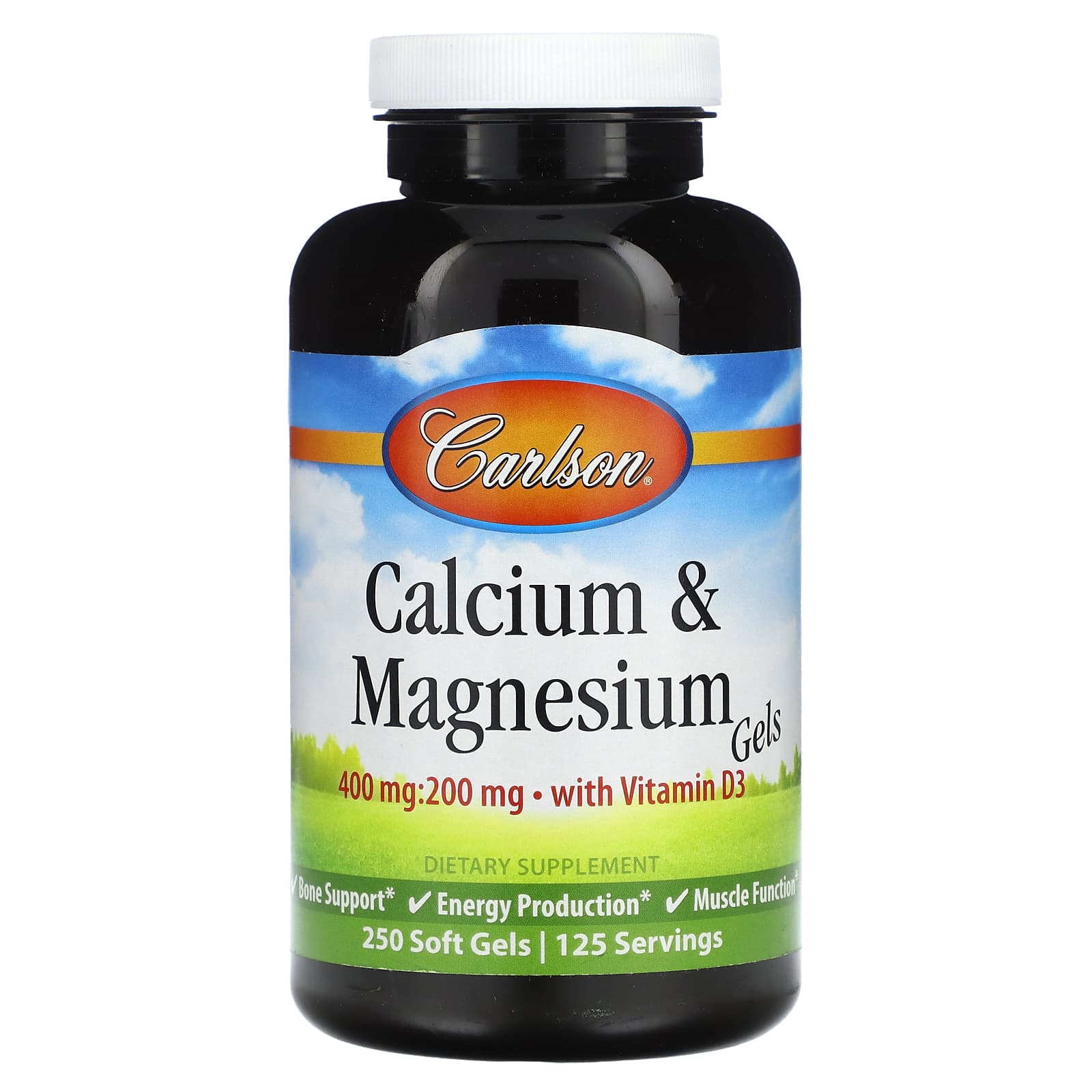 Carlson Labs, Liq Cal-Mag, 250 Softgels UPC 088395051722 | HiLife Vitamins