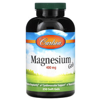 Carlson Labs, Liq Magnesium 400mg, 250 Softgels - 088395052026 | Hilife Vitamins