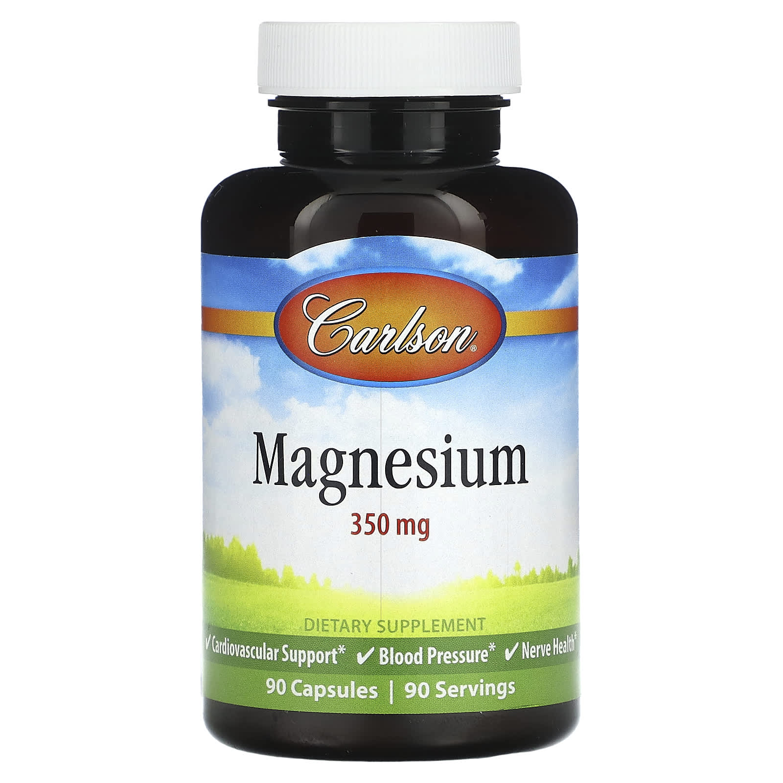 Carlson Labs, Magnesium, 90 Capsules UPC 088395052217 | HiLife Vitamins