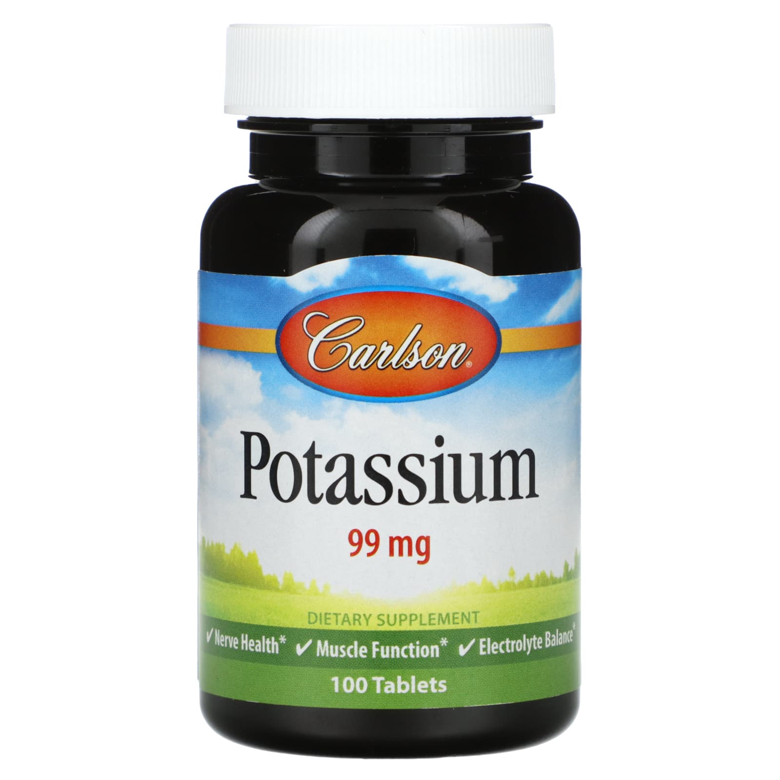 Carlson Labs, Potassium 99mg, 100 Tablets UPC 088395052316 | HiLife Vitamins