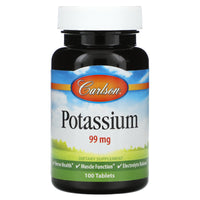 Carlson Labs, Potassium 99mg, 100 Tablets UPC 088395052316 | HiLife Vitamins