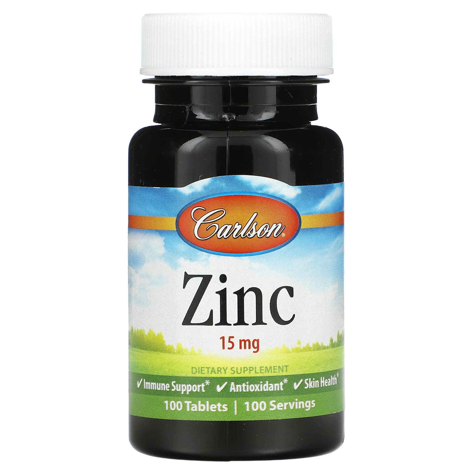 Carlson Labs, Zinc 15 mg, 100 Tablets UPC 088395053115 | HiLife Vitamins