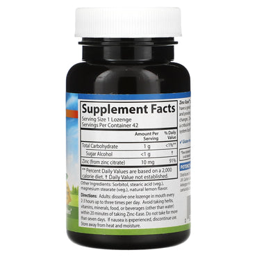 Carlson Labs, Zinc Ease Lozenges, 42 Tablets UPC 088395053405 | HiLife Vitamins