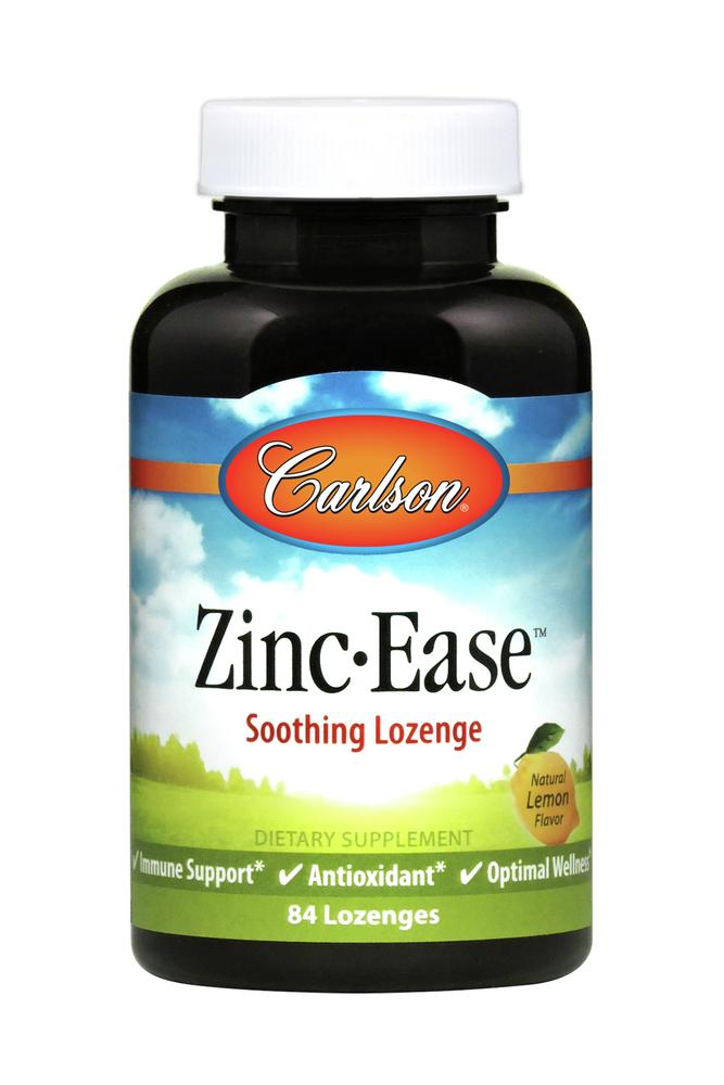 Carlson Labs, Zinc Ease 10mg Lozenges, 84 Tablets UPC 088395053412 | HiLife Vitamins